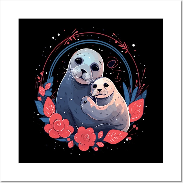 Harp Seal Mothers Day Wall Art by JH Mart